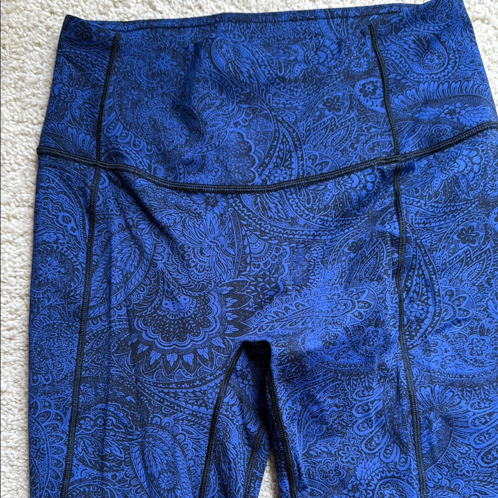 Blue Patterned Leggings - image 2